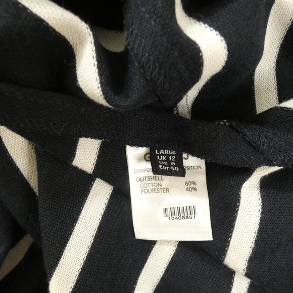 Goen. J Women's US 8 Striped One Sleeve Top Layered Asymmetrical Cotton Blend - Picture 7 of 9